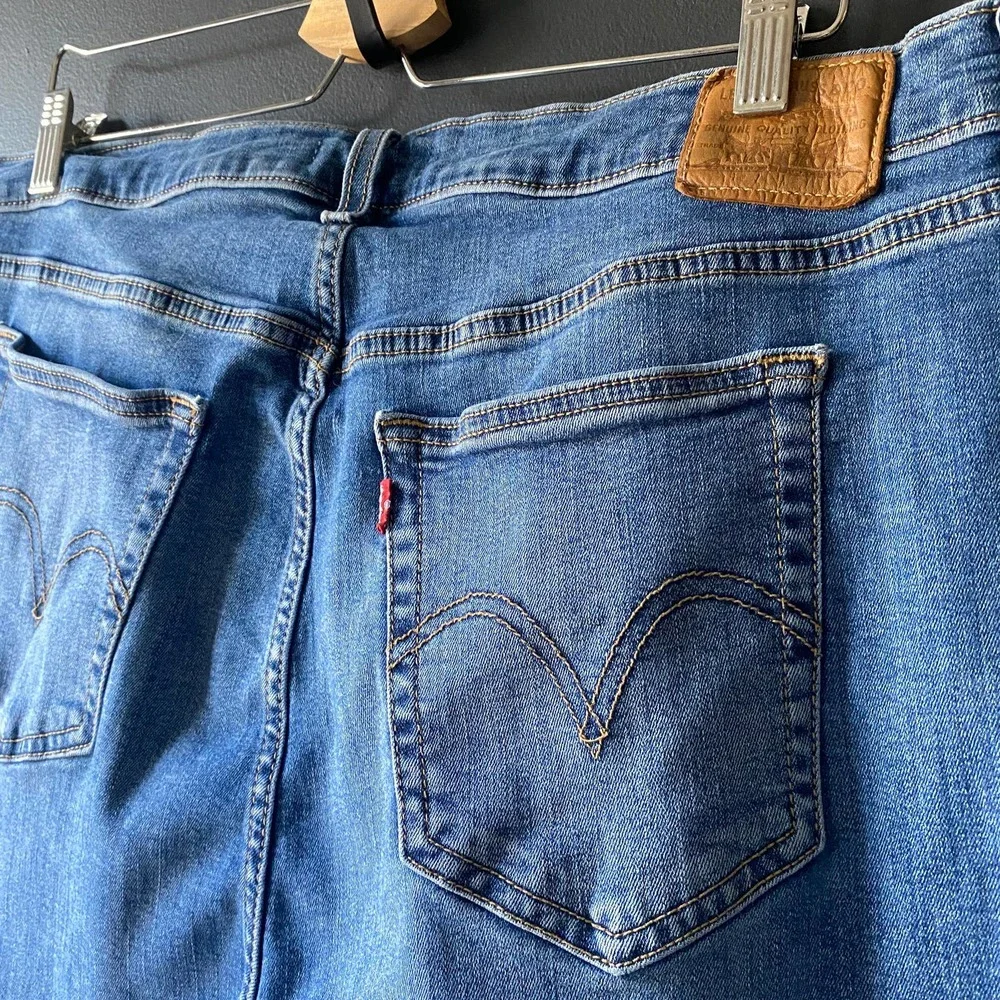 Levi's Wedgie Skinny Ripped Button Fly High Rise Jeans 20W - Picture 6 of 9